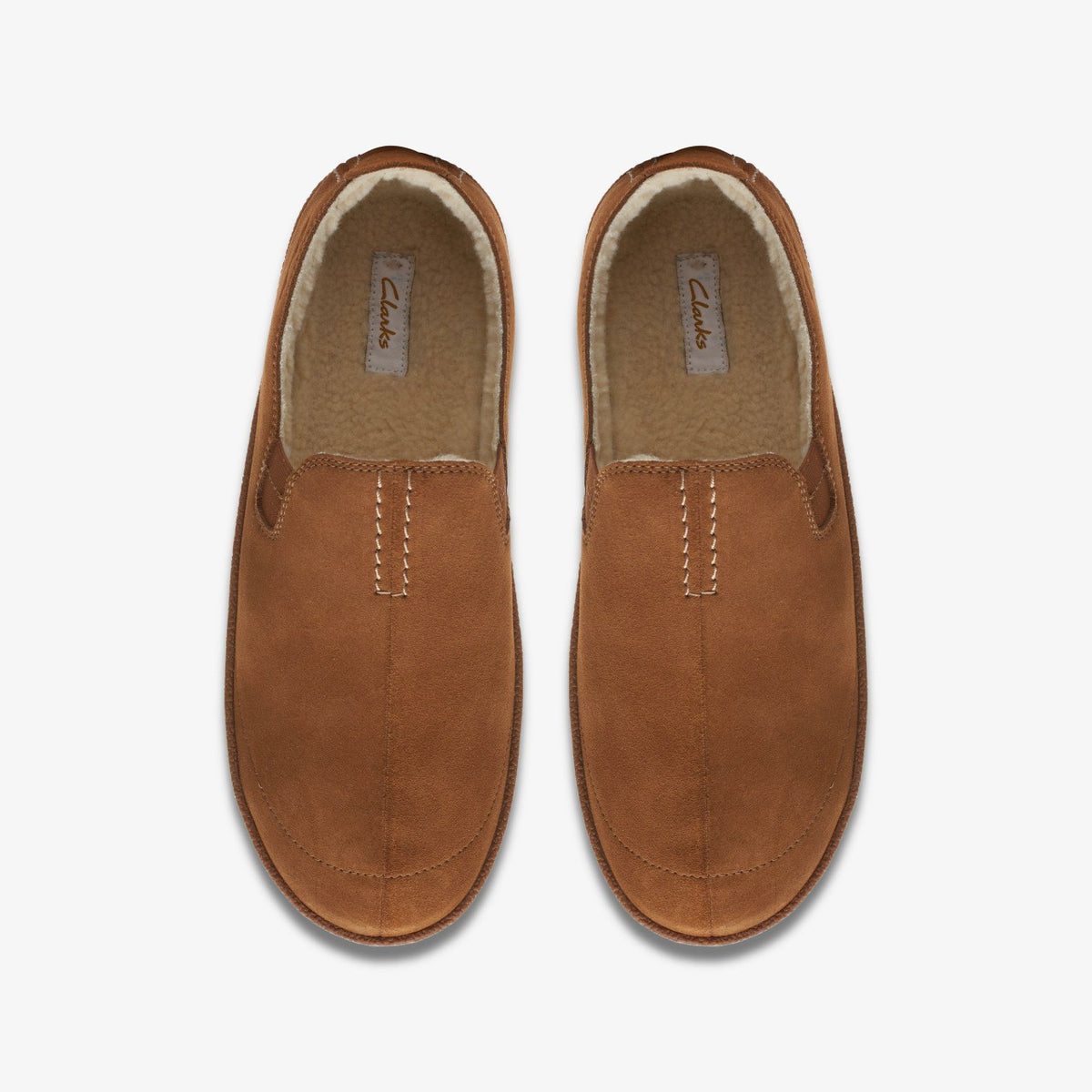 Clarks Quality / Home Mocc Slipper Tan Suede