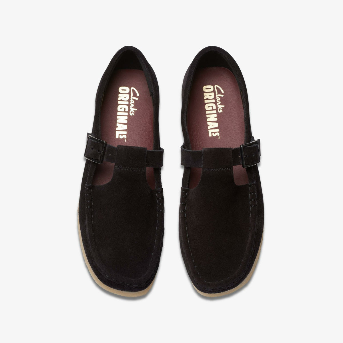 Clarks Premium / Wallabee T Bar Black Suede