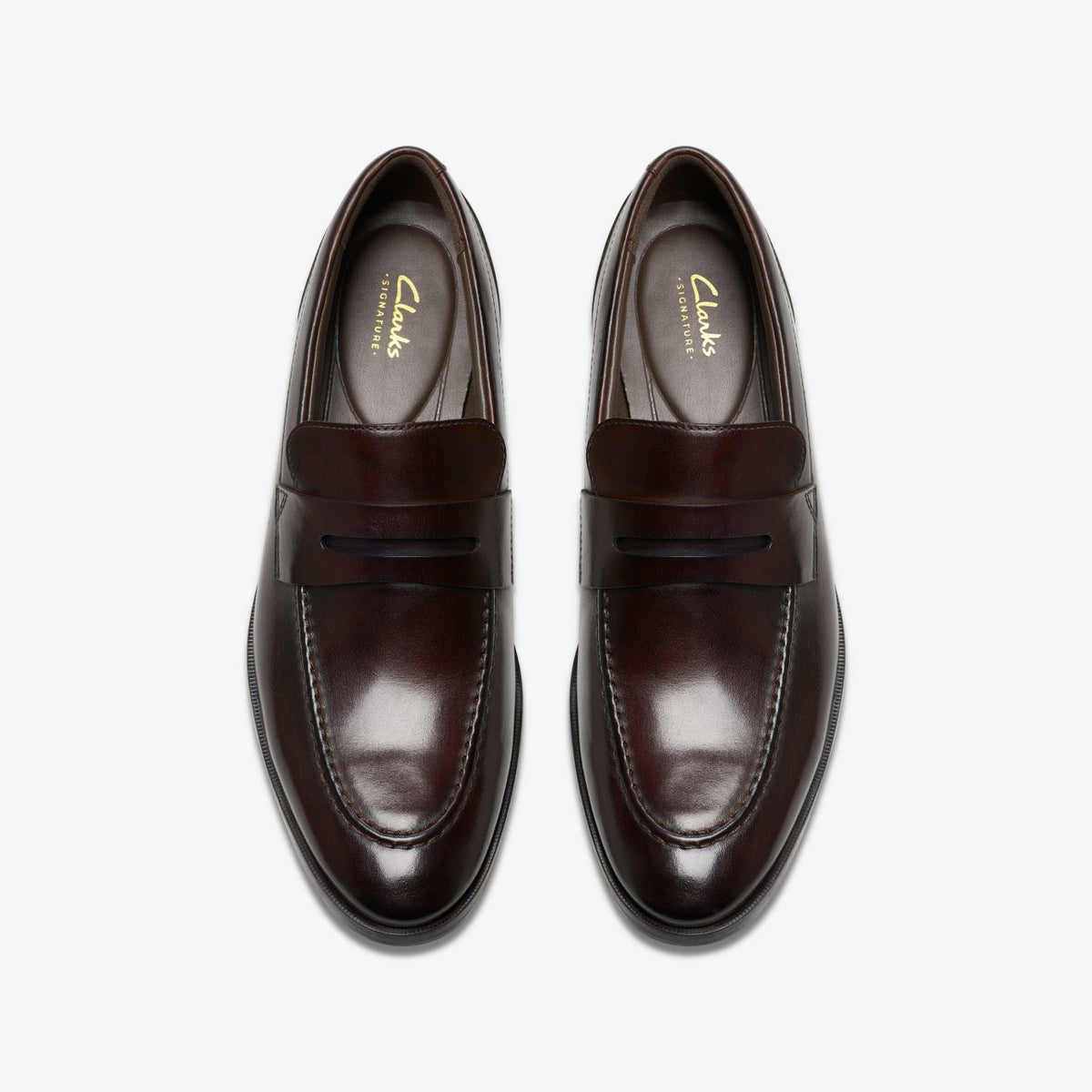 Clarks Discount / Brandon Step Loafer Dark Brown Leather