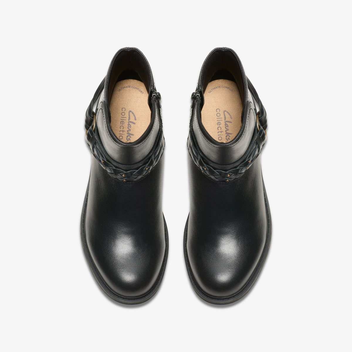 Clarks Best Price / Hearth Kaylie Ankle Boot Black Leather
