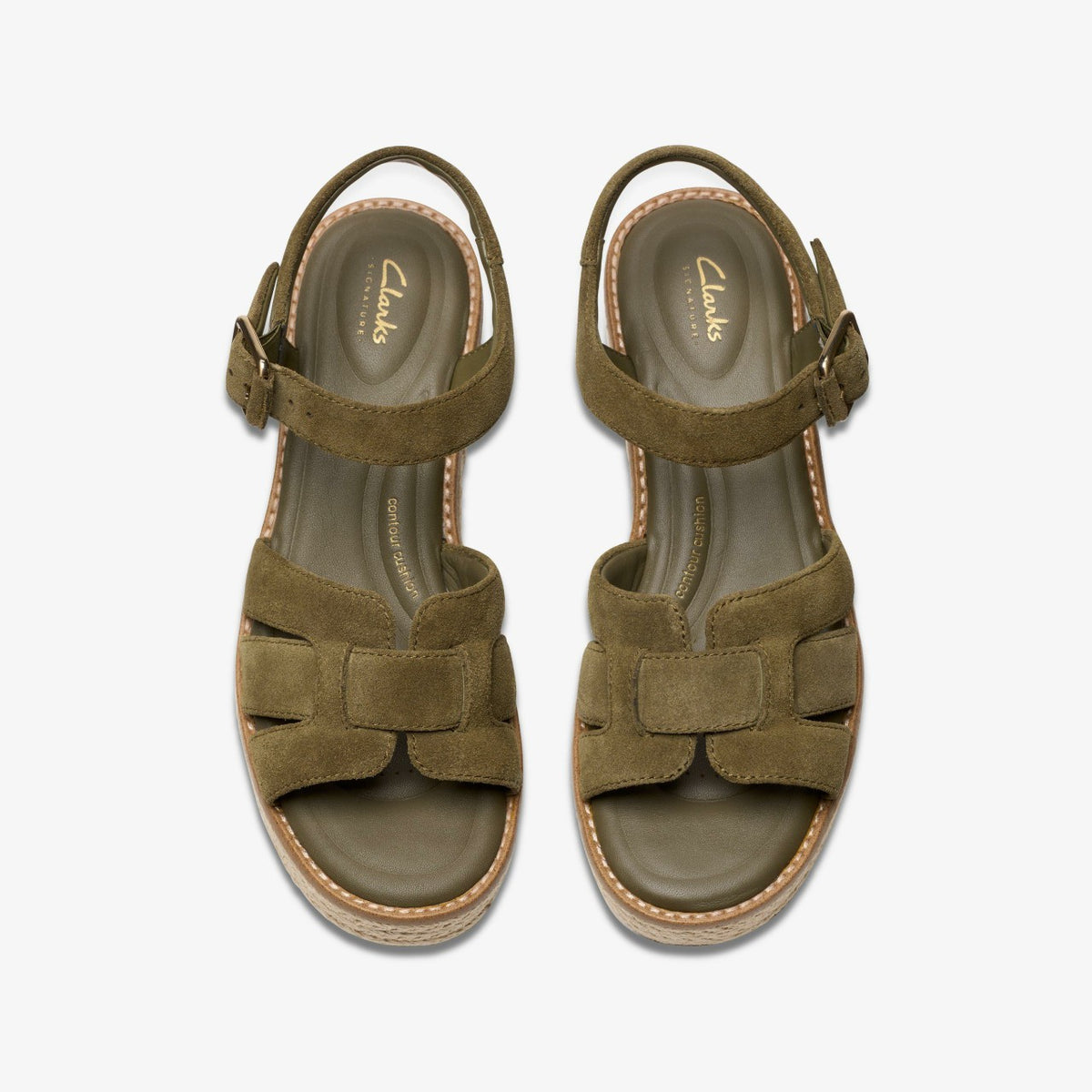 Clarks Sale / Coledale Strap Dark Olive Suede