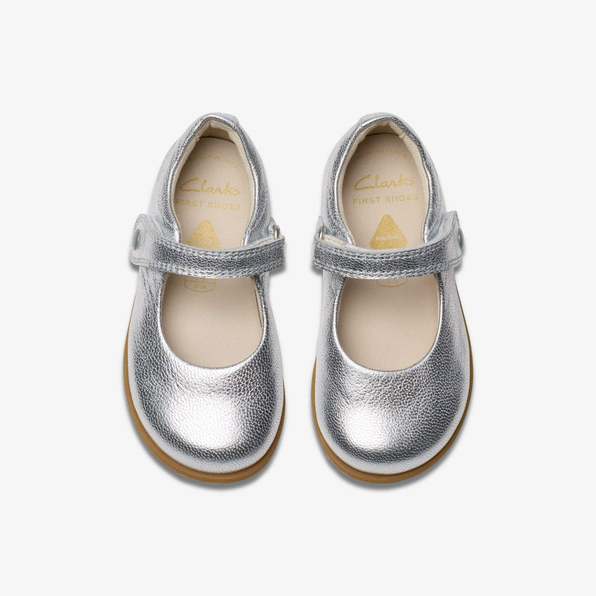 Clarks Signature / Drew Tap Toddler Silver Metallic