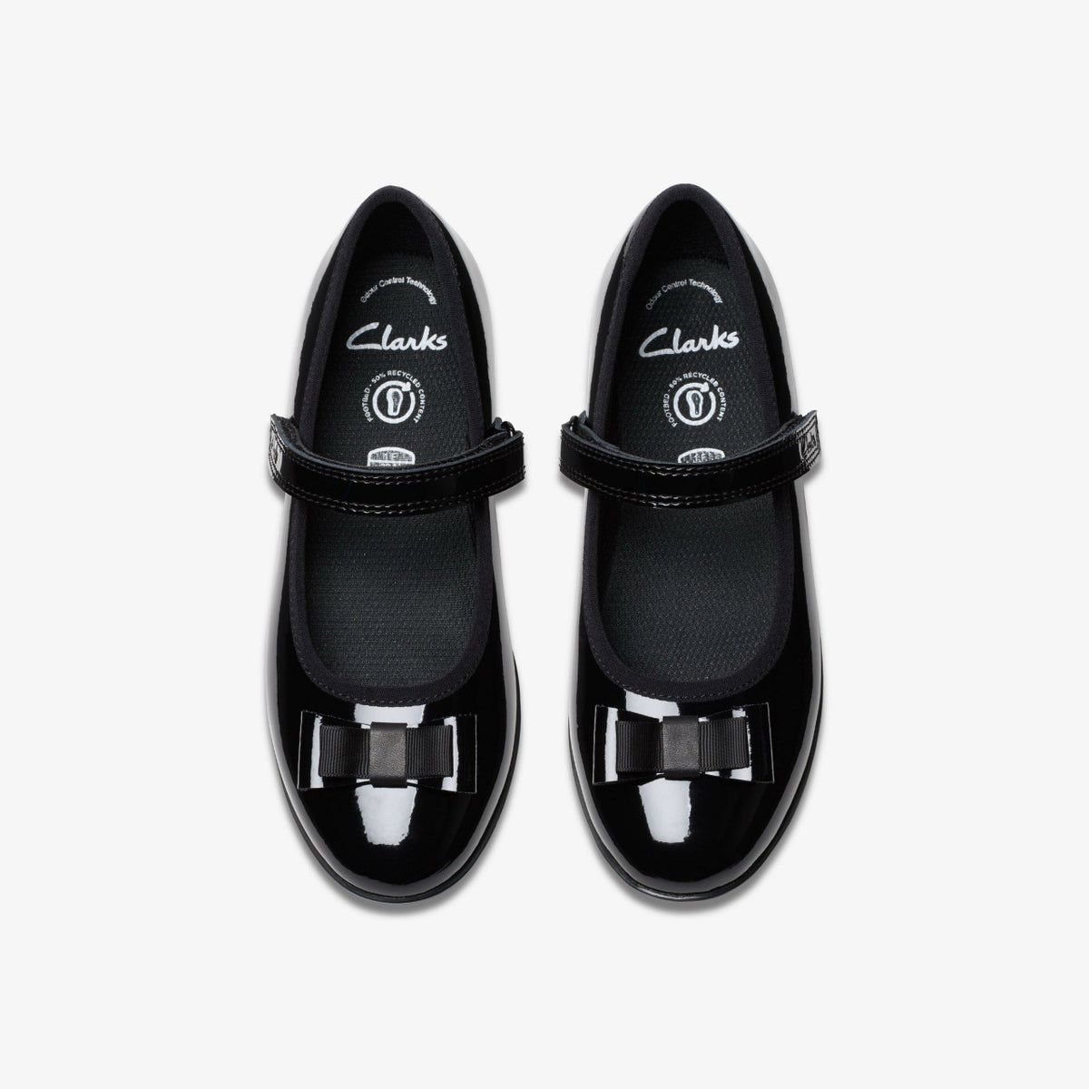 Clarks Quality / Finja Tap Older Black Patent