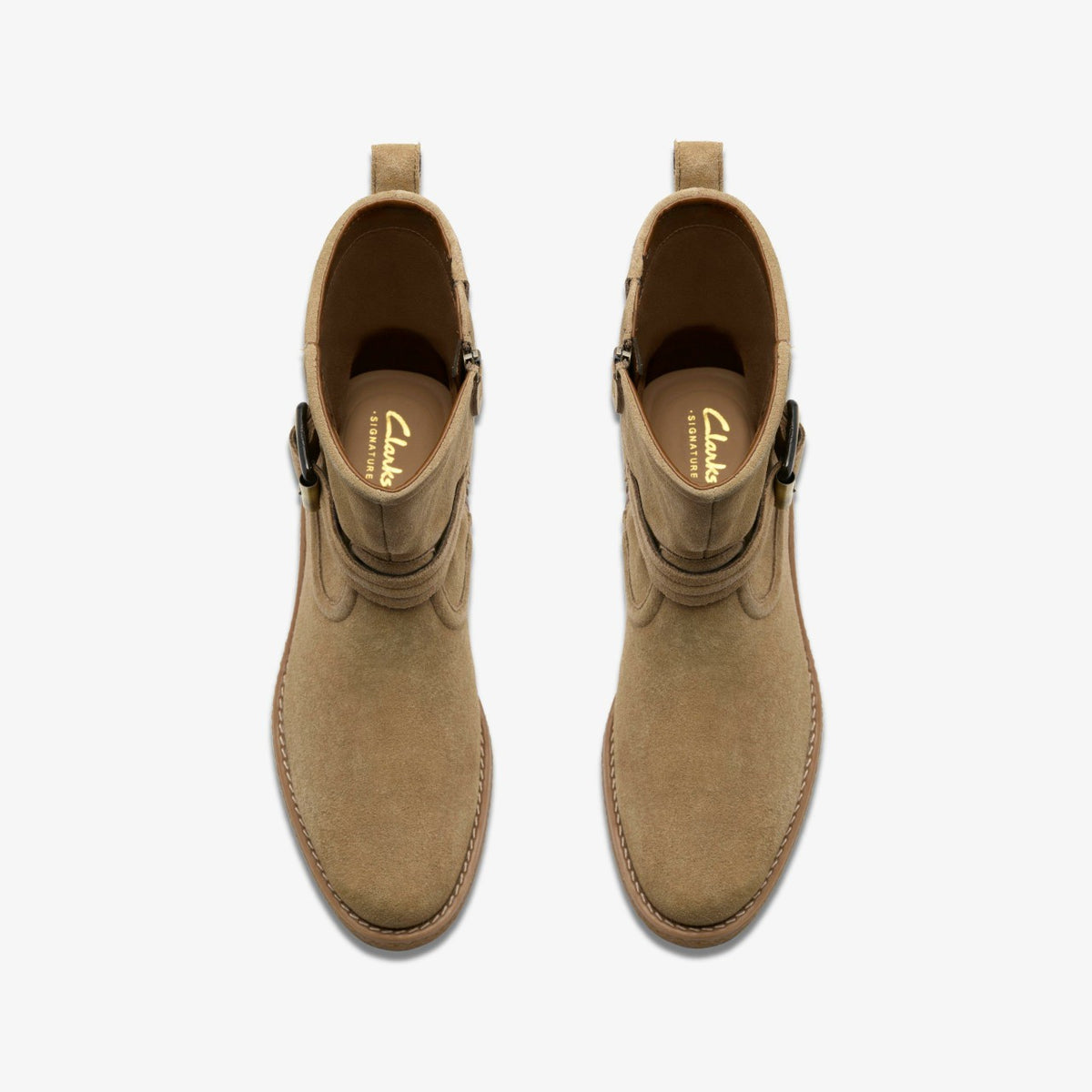 Clarks Best Seller / Nella Mid Dark Sand Suede