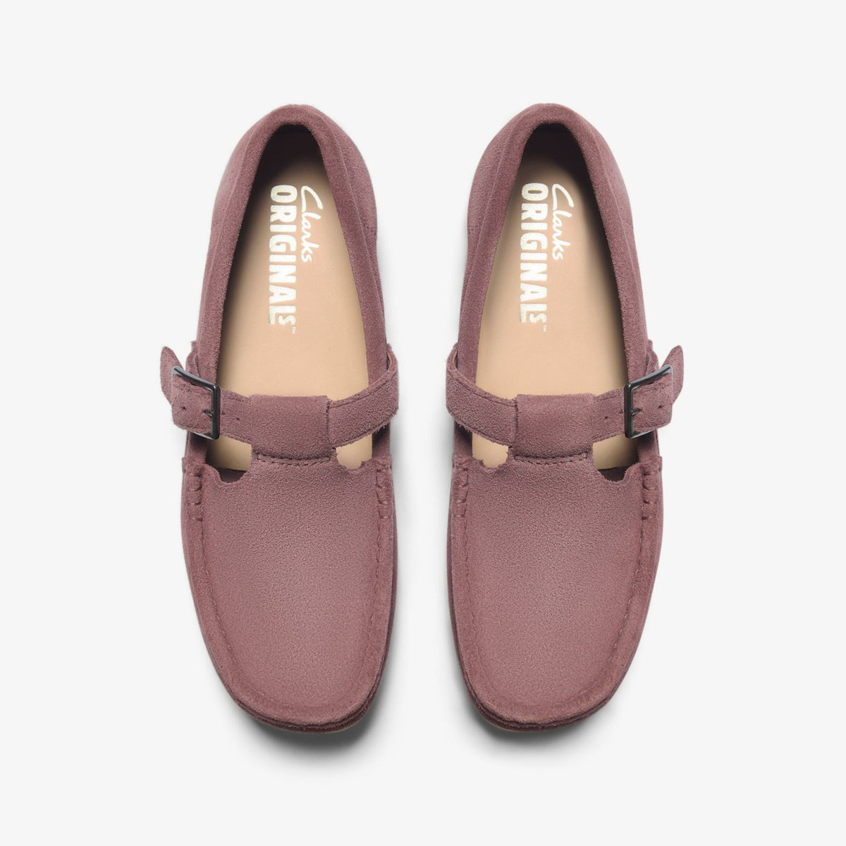 Clarks Trending / Wallabee T Bar Rose Brown Suede