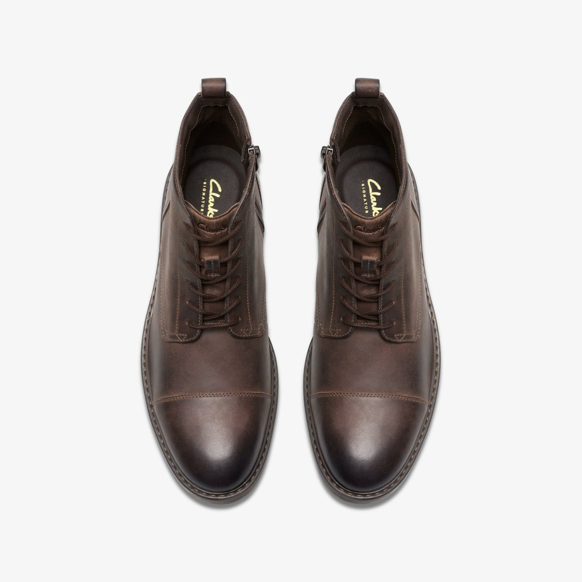 Clarks Best Seller / Aldwin Cap Brown Leather