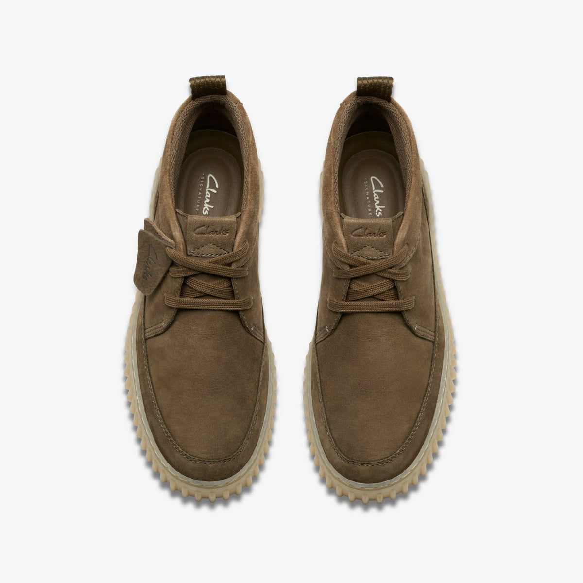 Clarks New / Torhill Lace Hi Khaki Nubuck
