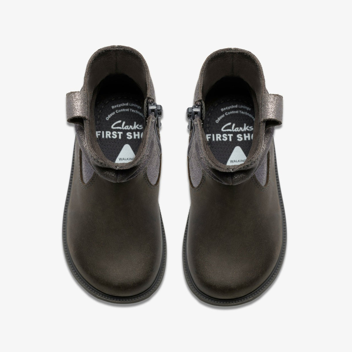 Clarks Discount / Oaklyn Top Toddler Pewter Suede