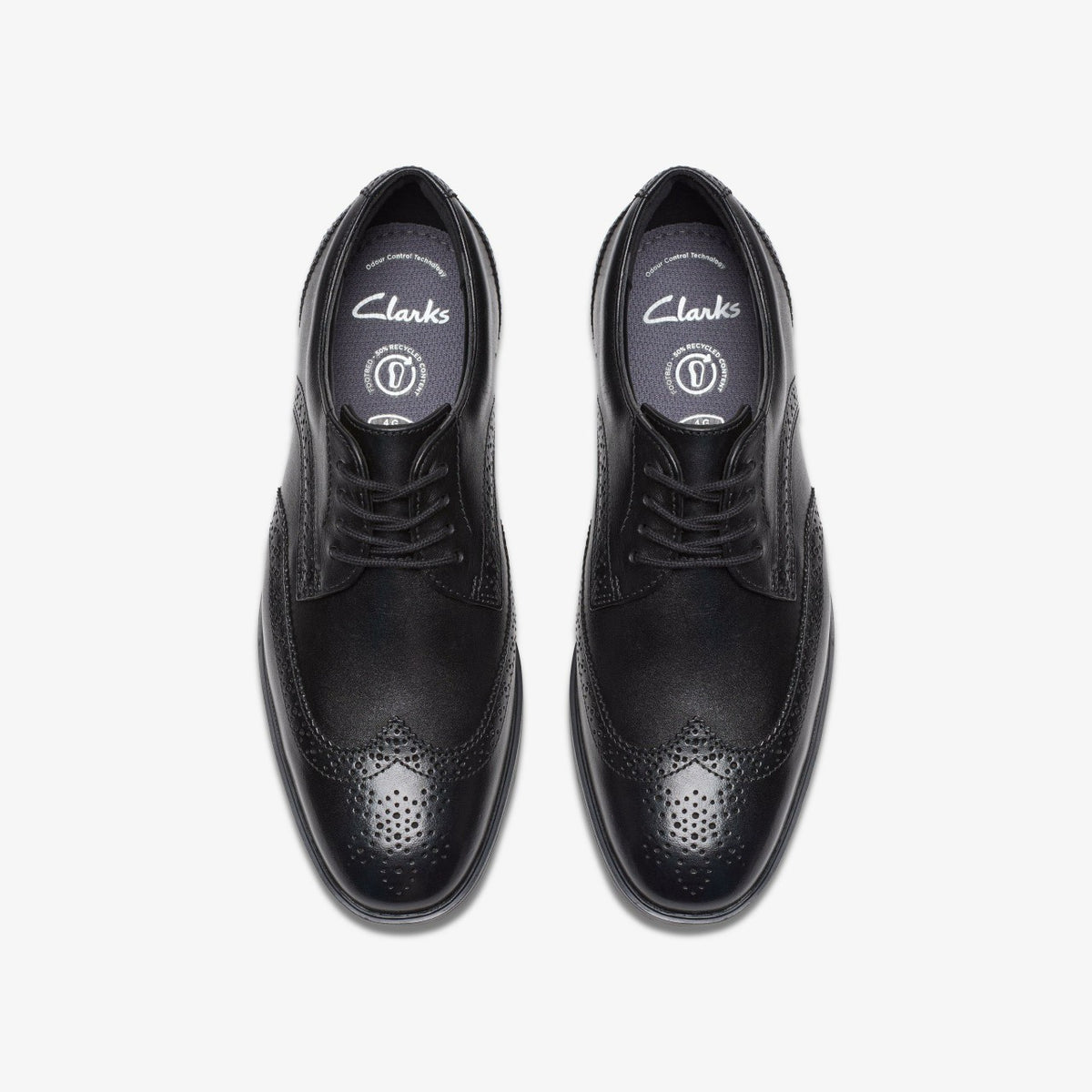Clarks Hot Sale / Jonwin Wing Youth Black Leather