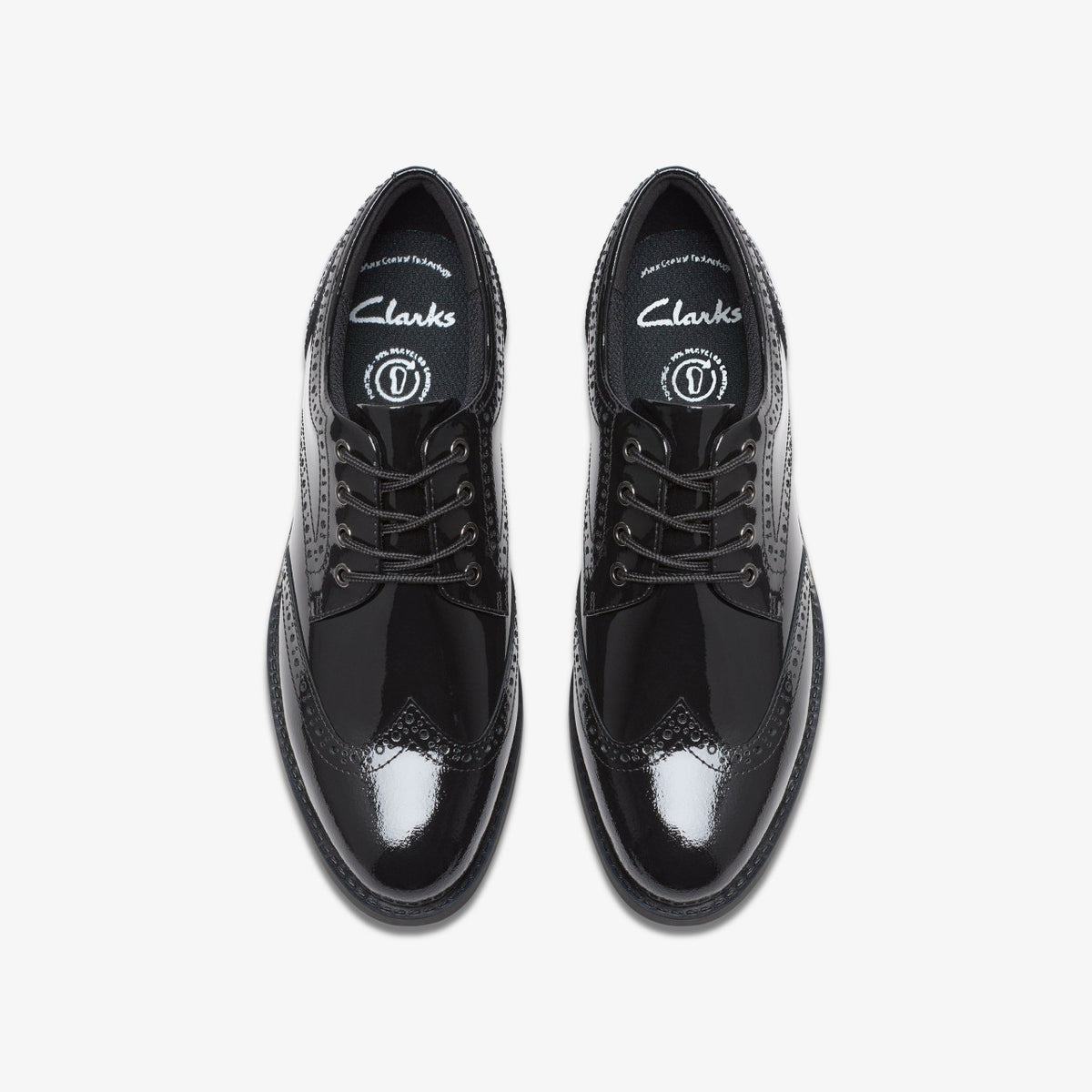 Clarks Premium / Tapa Pure Youth Black Patent
