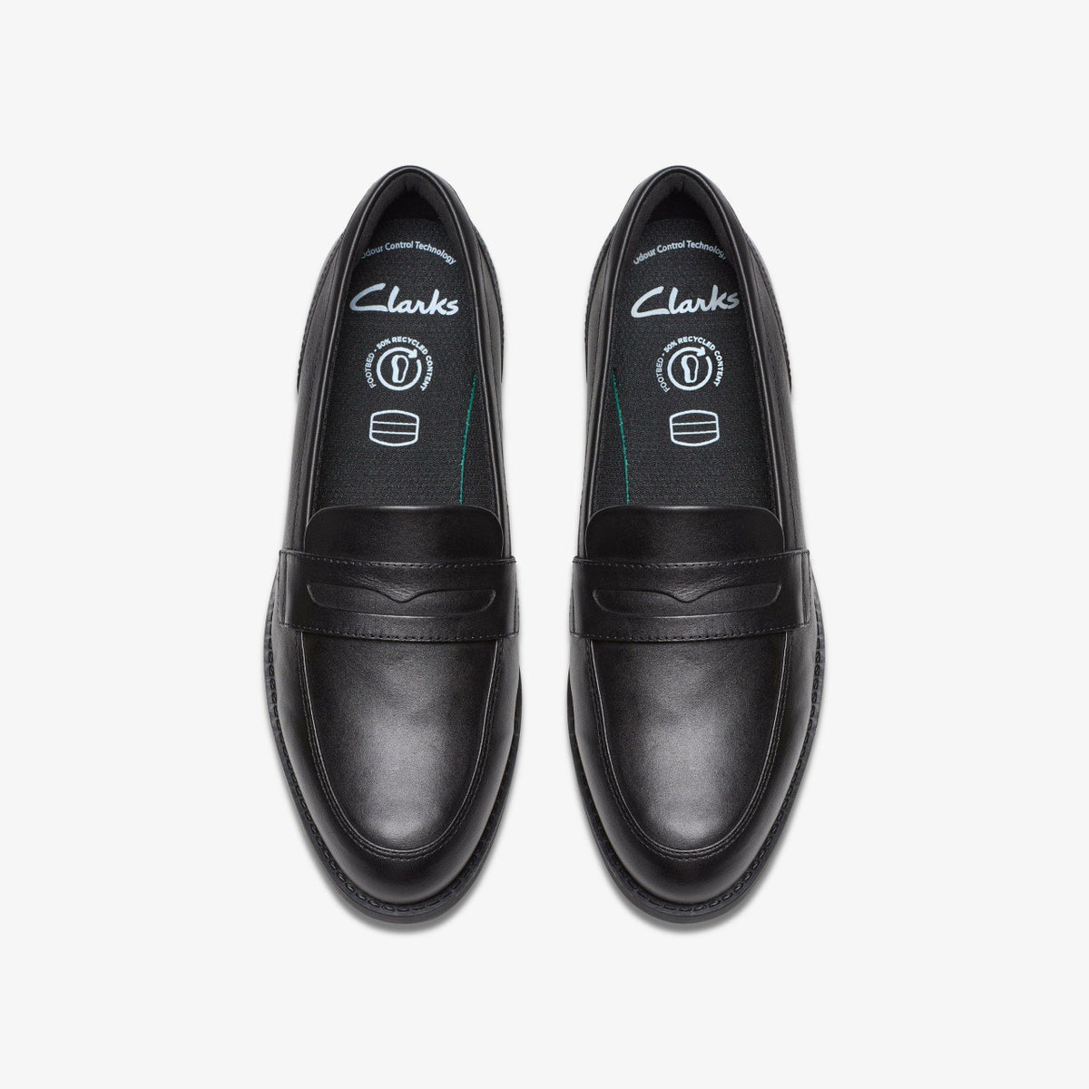 Clarks Top Pick / Tapa Edge Youth Black Leather