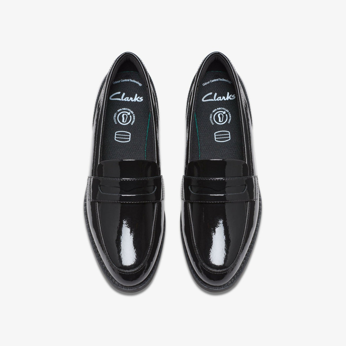 Clarks Recommended / Tapa Edge Youth Black Patent