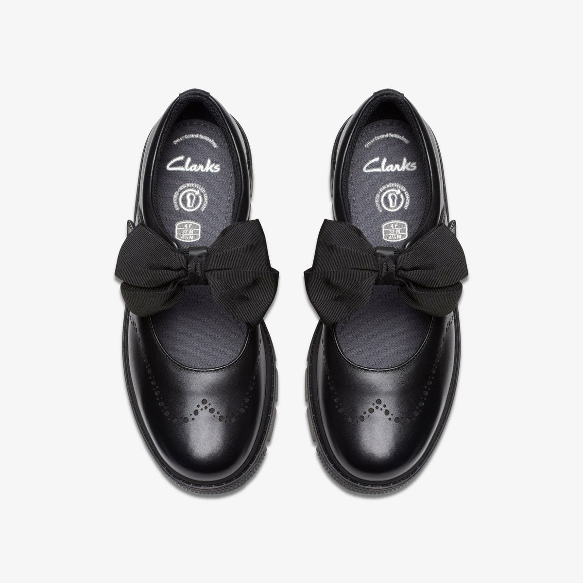 Clarks Premium / Lorcam Jane Youth Black Leather