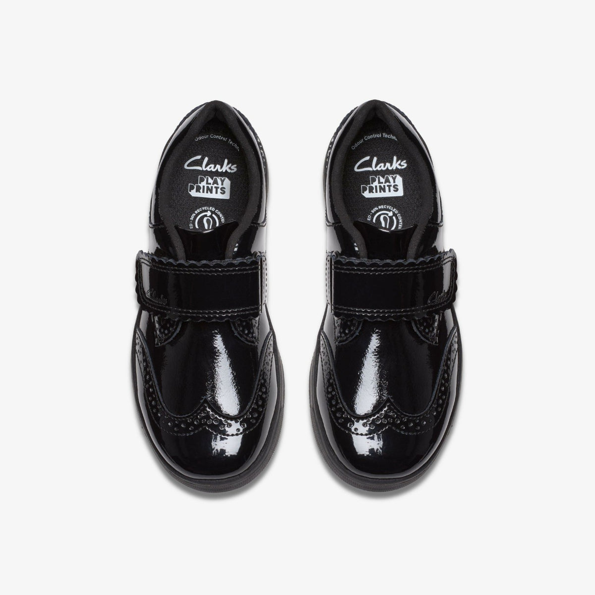Clarks Quality / Disco Skip Kid Black Patent