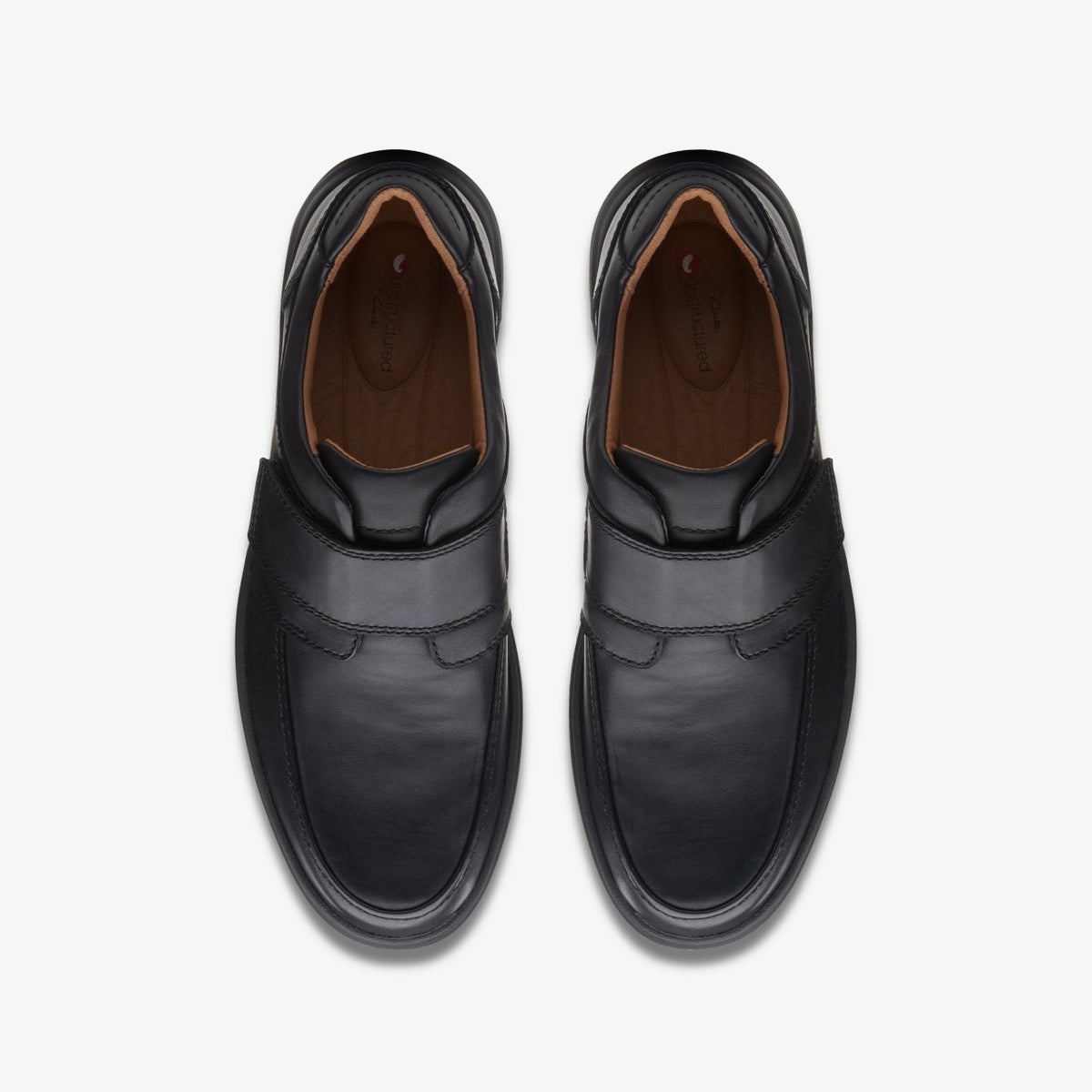 Clarks Best Seller / Un Abode Strap Loafer Black Leather