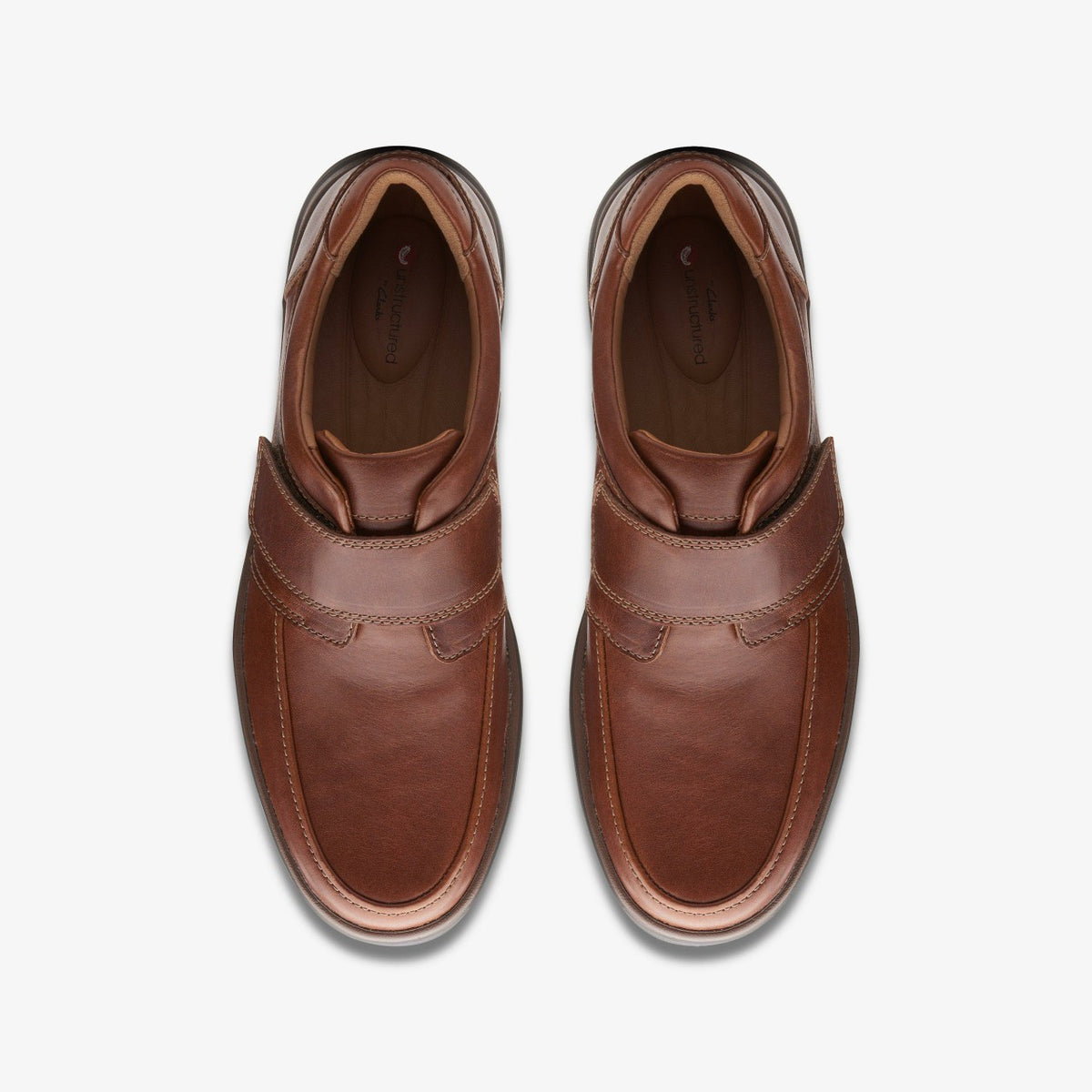 Clarks Hot Sale / Un Abode Strap Loafer Dark Tan Leather