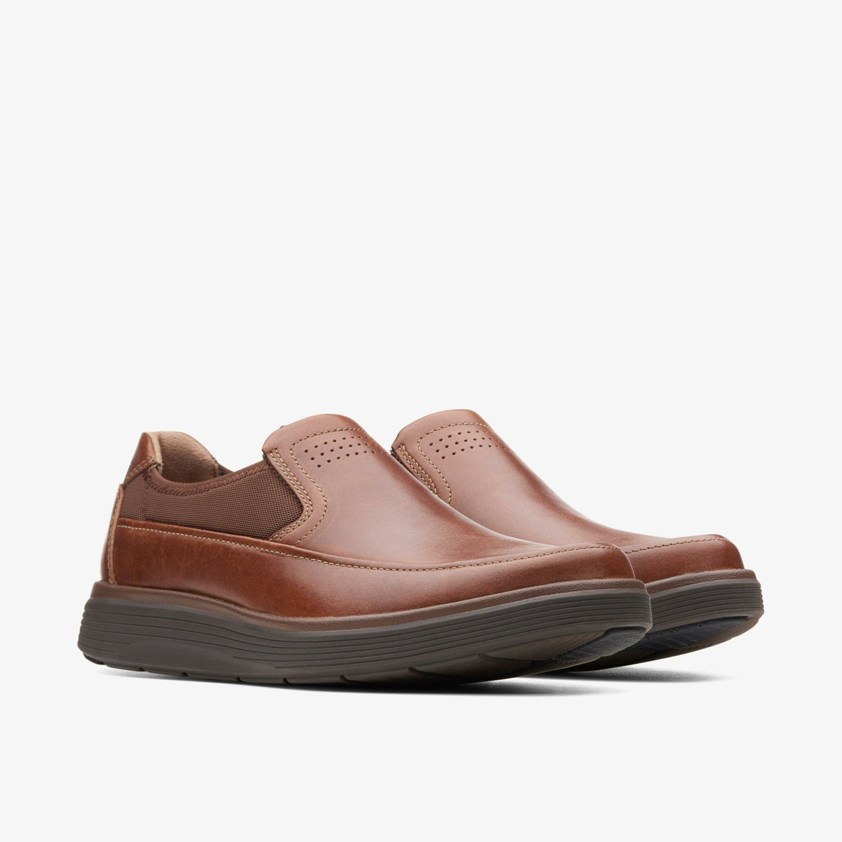Clarks Special Offer / Un Abode Go Loafer Dark Tan Leather