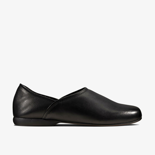 Clarks Great Value / Harston Elite Slipper Black Leather