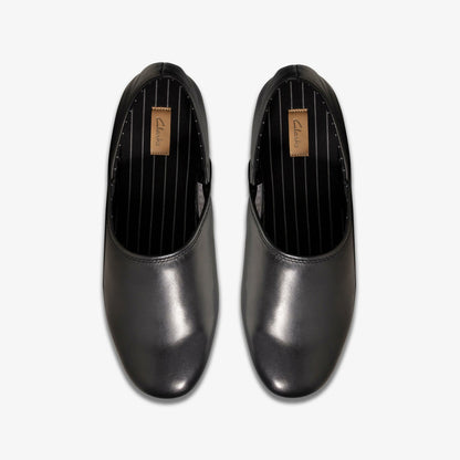 Clarks Great Value / Harston Elite Slipper Black Leather