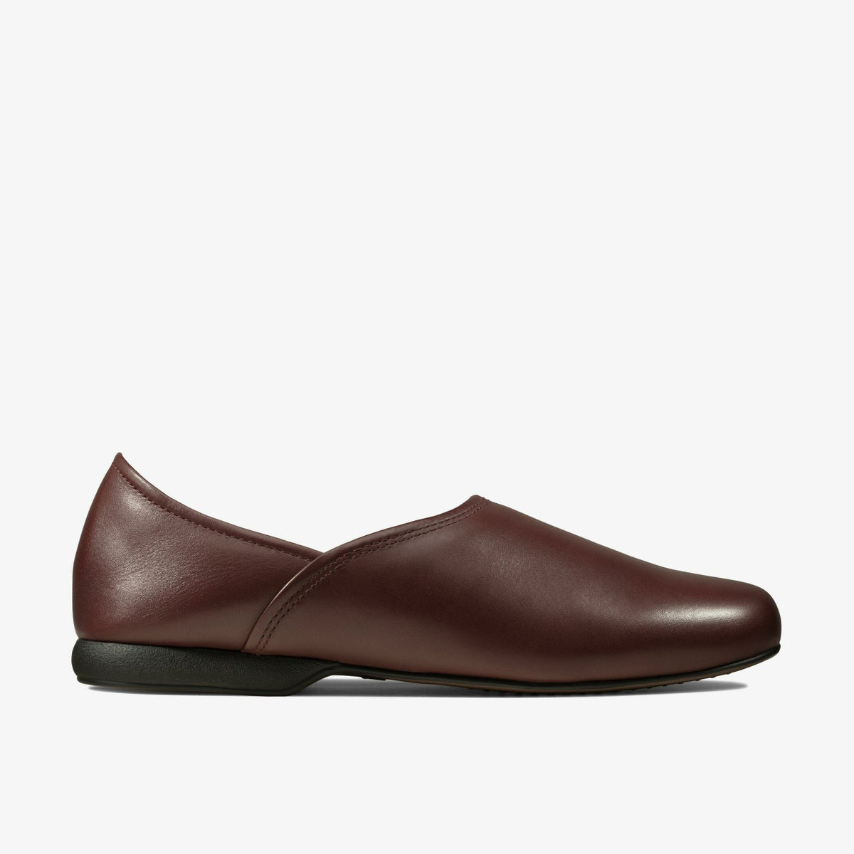 Clarks Best Seller / Harston Elite Slipper Burgundy Leather