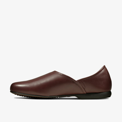 Clarks Best Seller / Harston Elite Slipper Burgundy Leather