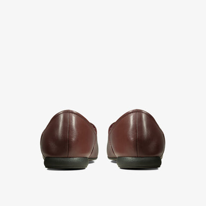 Clarks Best Seller / Harston Elite Slipper Burgundy Leather