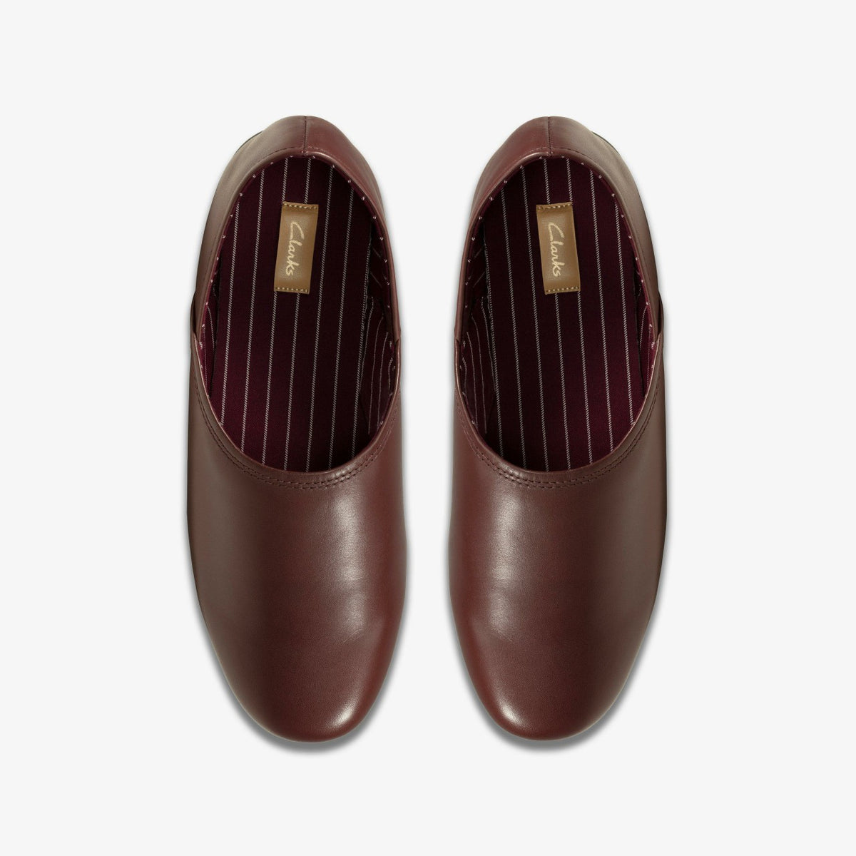 Clarks Best Seller / Harston Elite Slipper Burgundy Leather