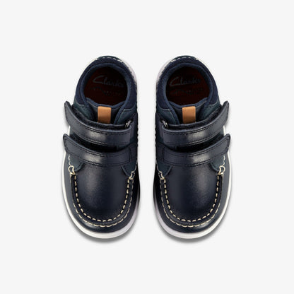 Clarks Top Pick / Crest Tuktu Toddler Navy Leather