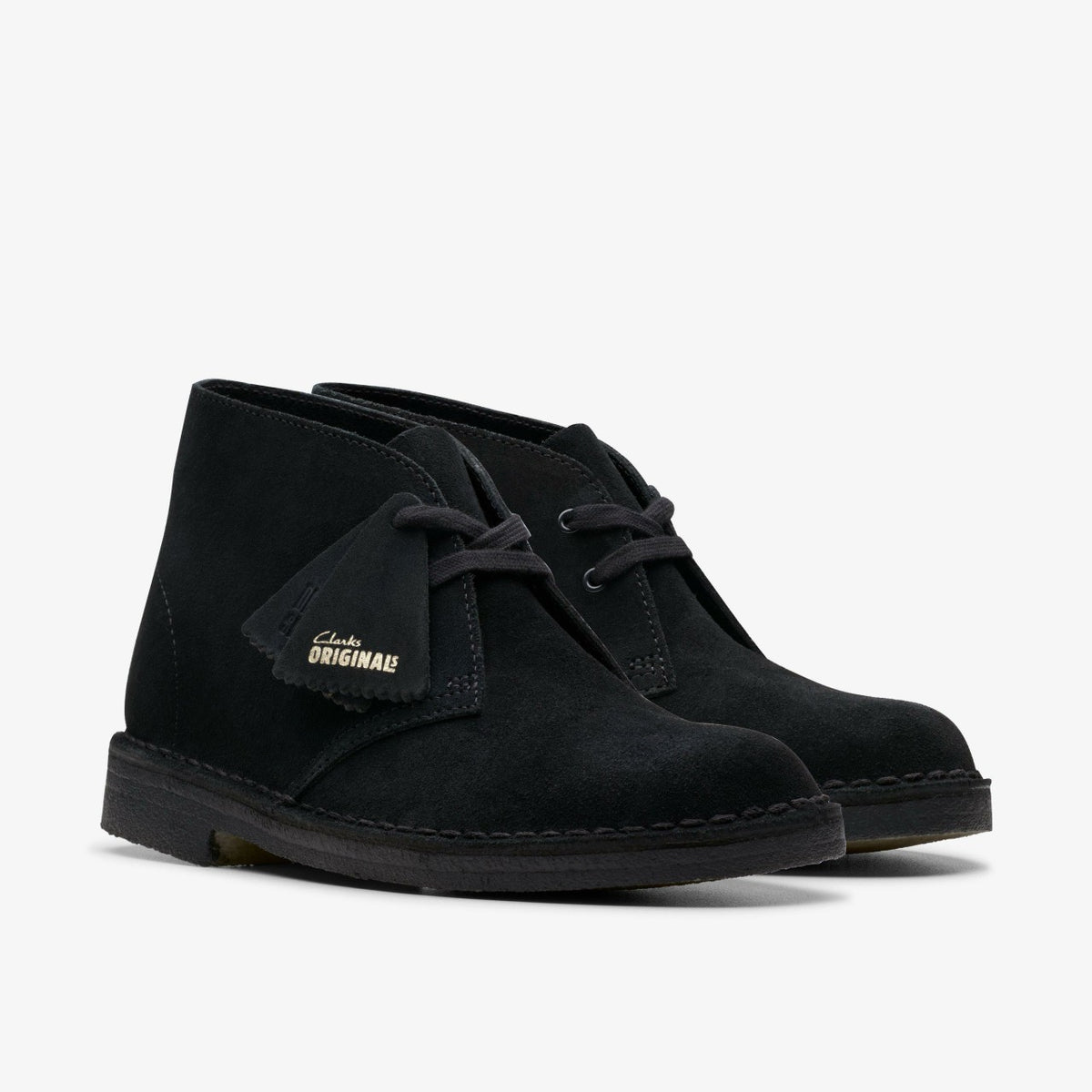 Clarks New / Desert Boot Black Suede