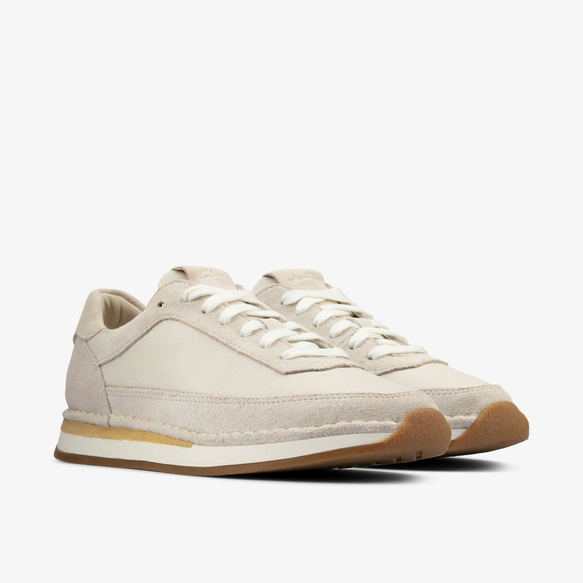 Clarks Discount / Craft Run Lace White Suede