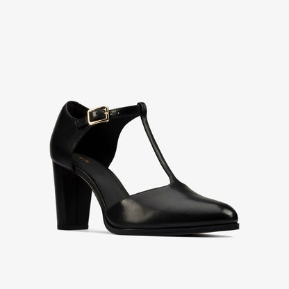 Clarks Sale / Kaylin 85 T Bar Black Leather