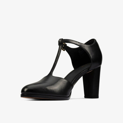 Clarks Sale / Kaylin 85 T Bar Black Leather