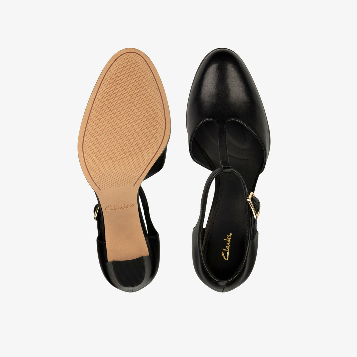 Clarks Sale / Kaylin 85 T Bar Black Leather