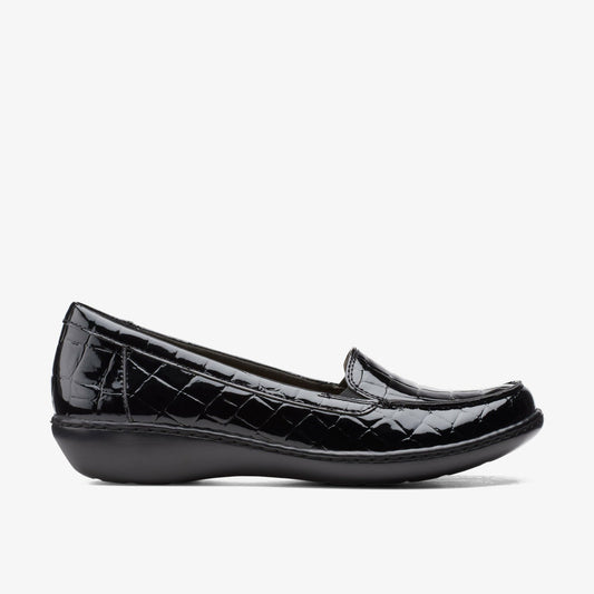 Clarks Sale / Ashland Jam Black Patent/Crocodile