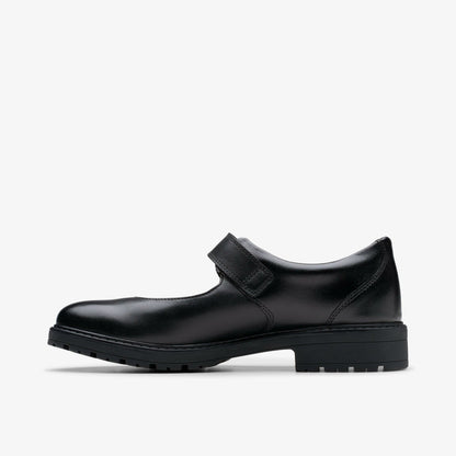 Clarks Hot Sale / Loxham Walk Youth Black Leather