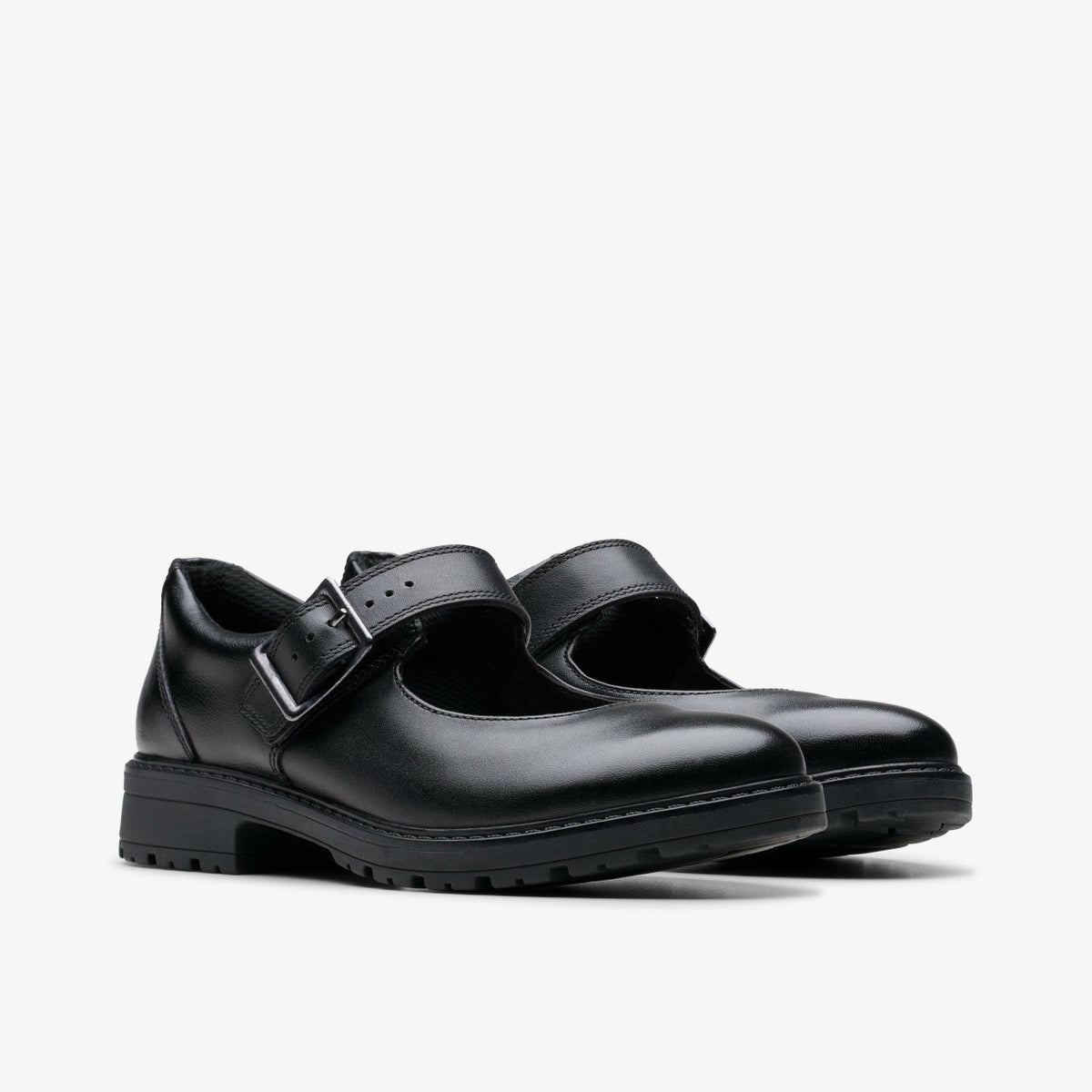 Clarks Hot Sale / Loxham Walk Youth Black Leather