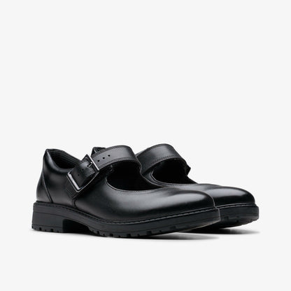 Clarks Hot Sale / Loxham Walk Youth Black Leather