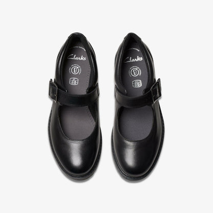 Clarks Hot Sale / Loxham Walk Youth Black Leather