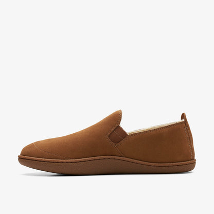 Clarks Quality / Home Mocc Slipper Tan Suede