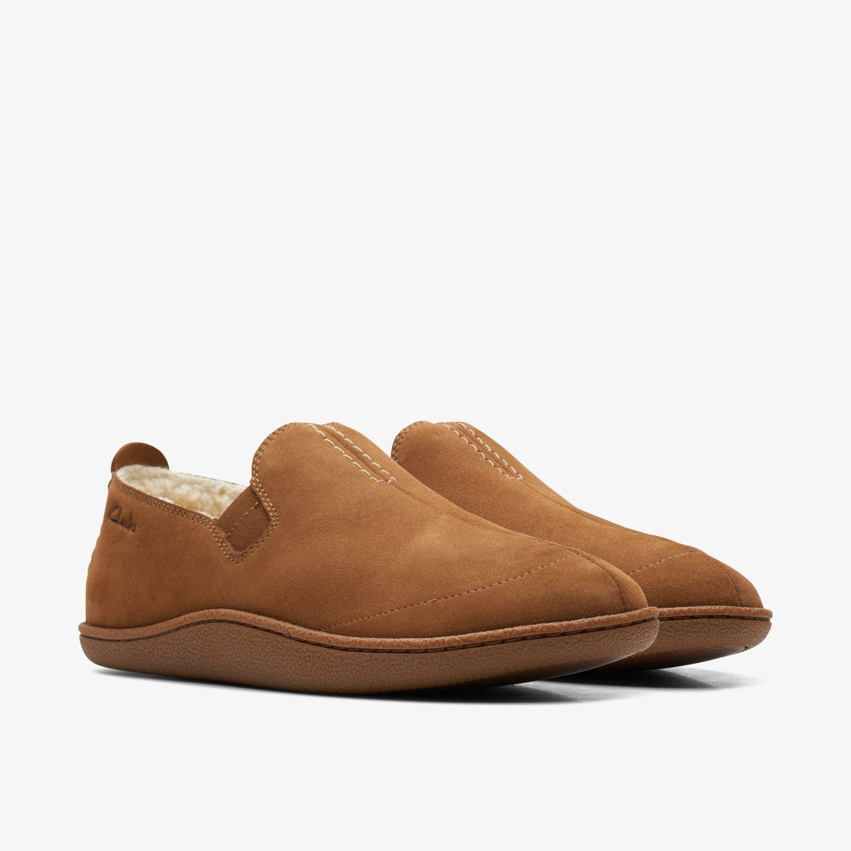 Clarks Quality / Home Mocc Slipper Tan Suede