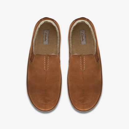 Clarks Quality / Home Mocc Slipper Tan Suede