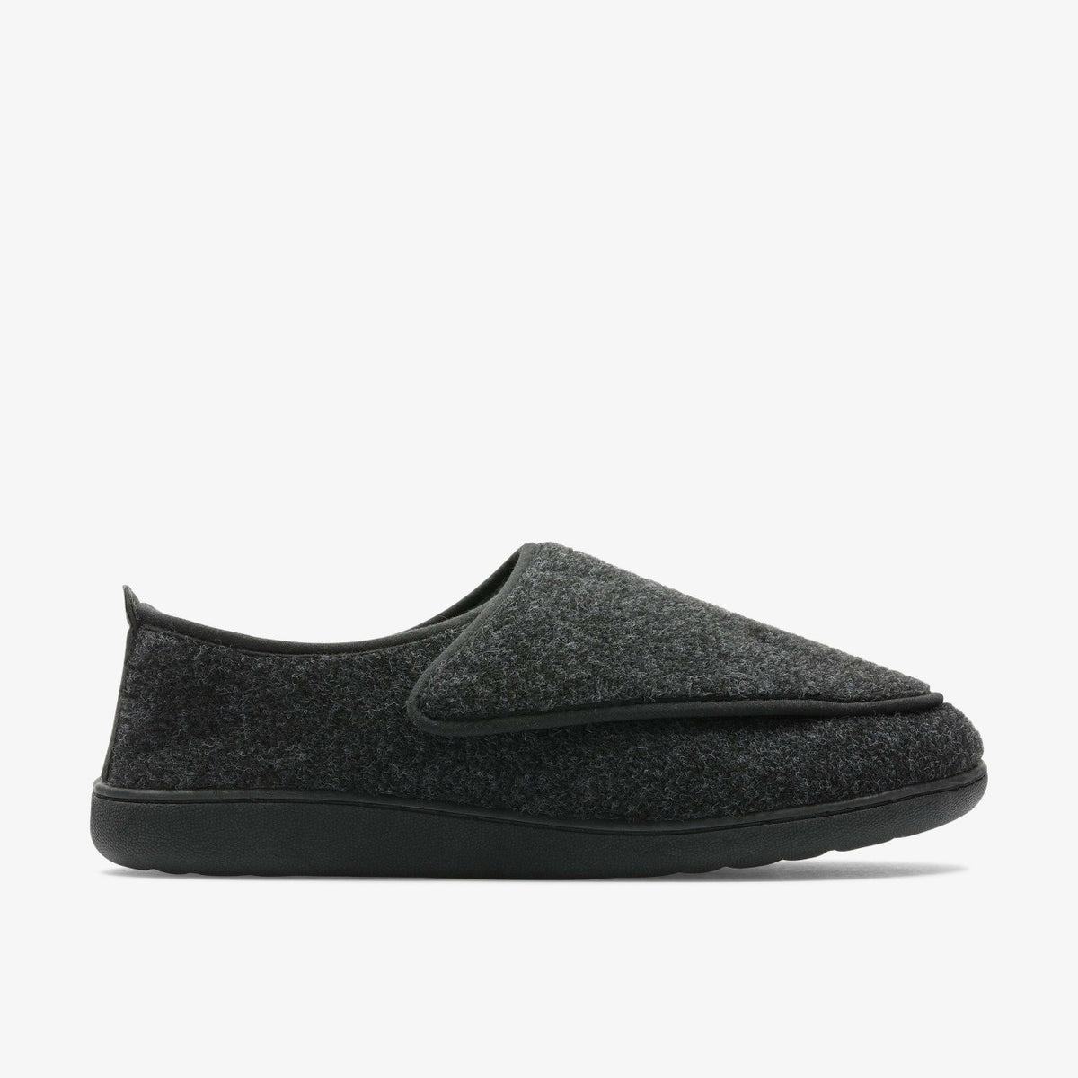Clarks Hot Sale / King Riptape Slipper Dark Grey Felt
