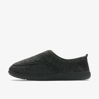 Clarks Hot Sale / King Riptape Slipper Dark Grey Felt