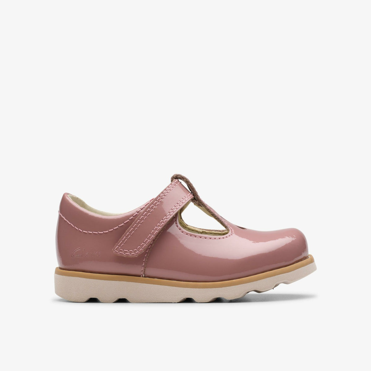 Clarks Sale / Crown Teen Toddler Dusty Pink Patent