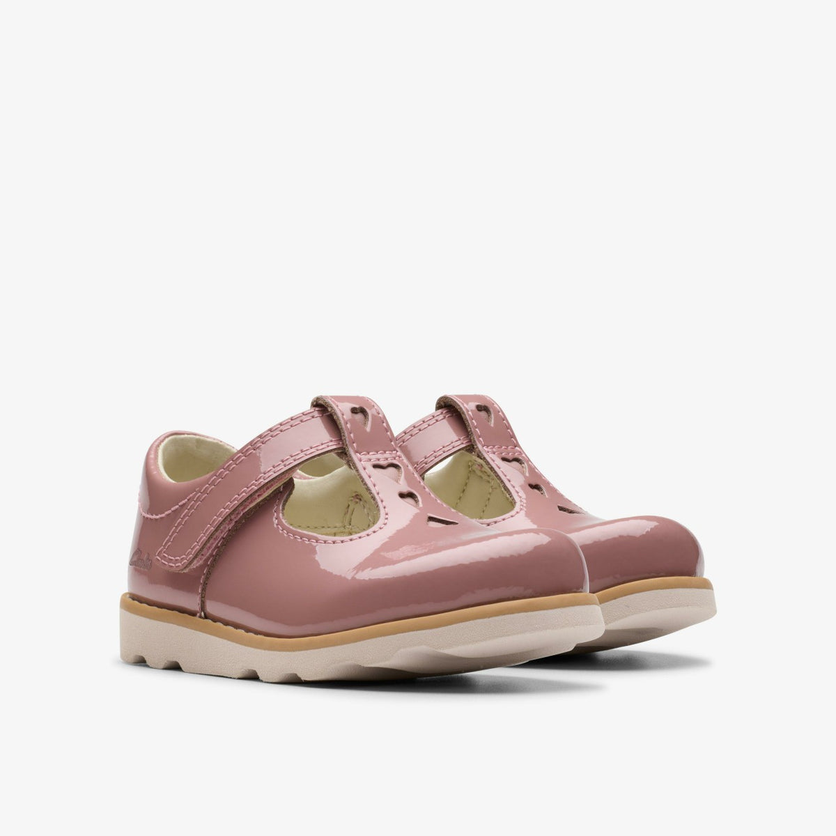 Clarks Sale / Crown Teen Toddler Dusty Pink Patent