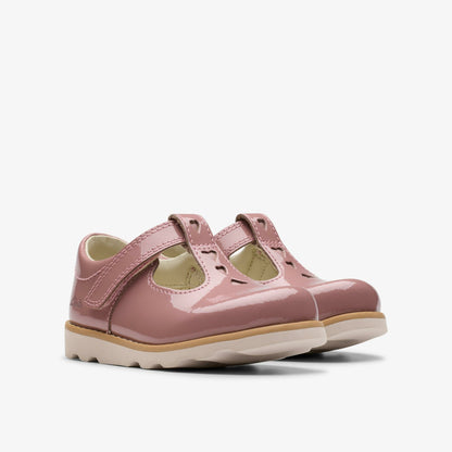 Clarks Sale / Crown Teen Toddler Dusty Pink Patent