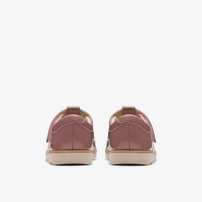 Clarks Sale / Crown Teen Toddler Dusty Pink Patent