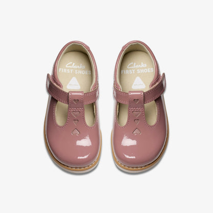 Clarks Sale / Crown Teen Toddler Dusty Pink Patent