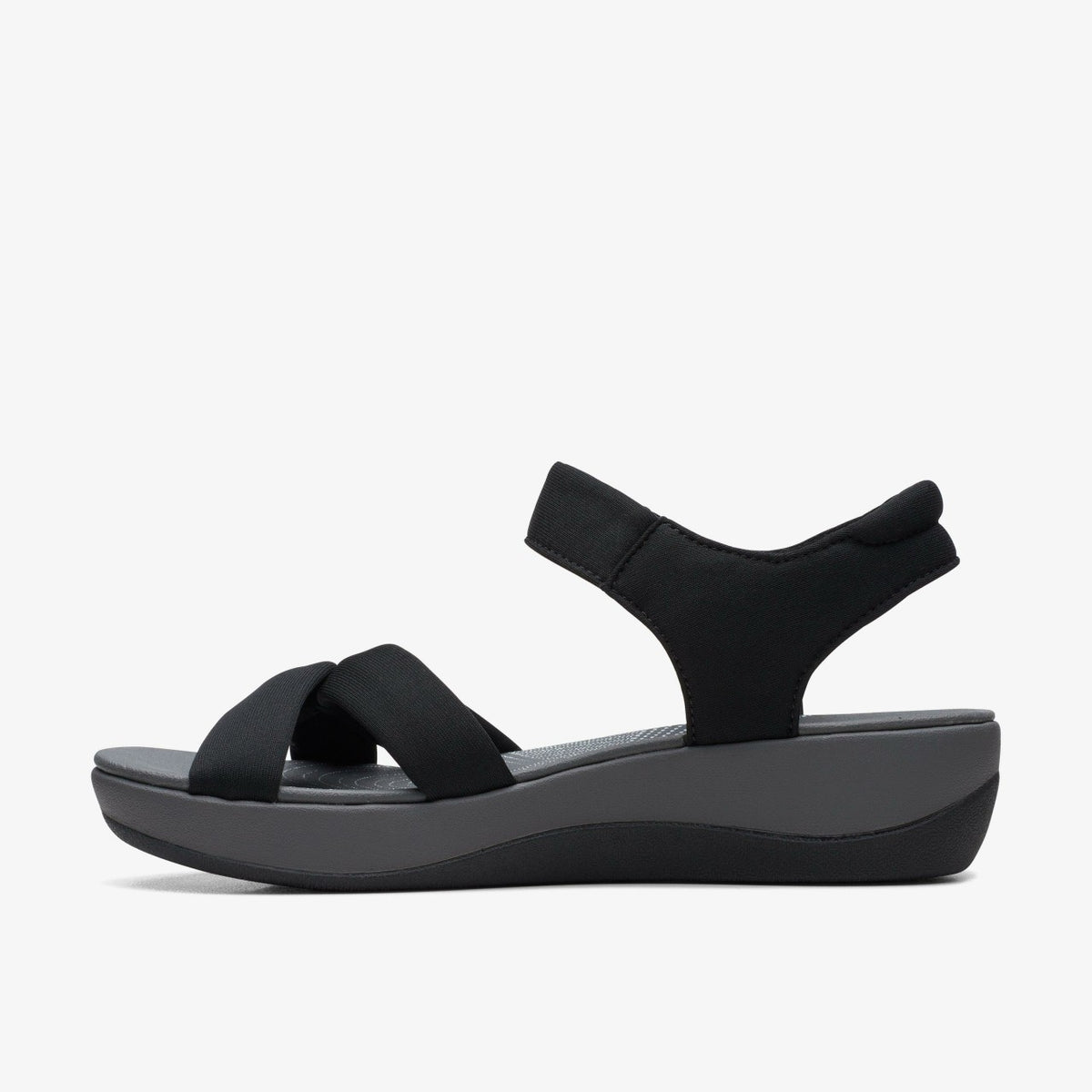 Clarks Latest / Arla Shore Black Textile