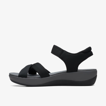 Clarks Latest / Arla Shore Black Textile